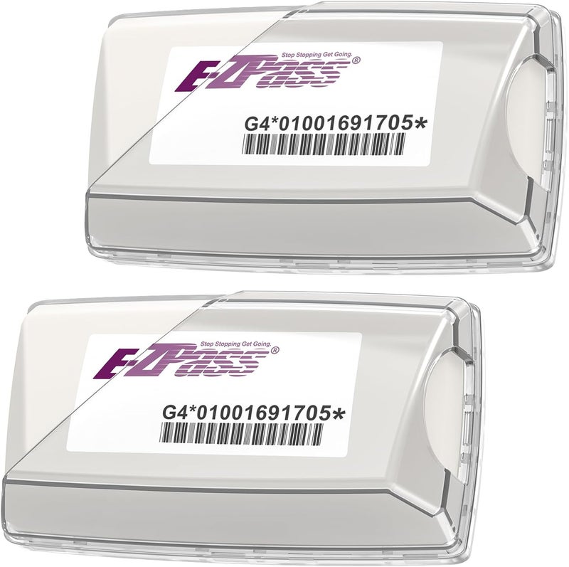 FLLIK EZ Pass Holder for Windshield, Transponder Holder for Car, Suction Cup EZ Pass Holder, Toll Pass Holder for EZ Pass Mini/iPass, UV Protective (Clear, 2Pack) - Image 1